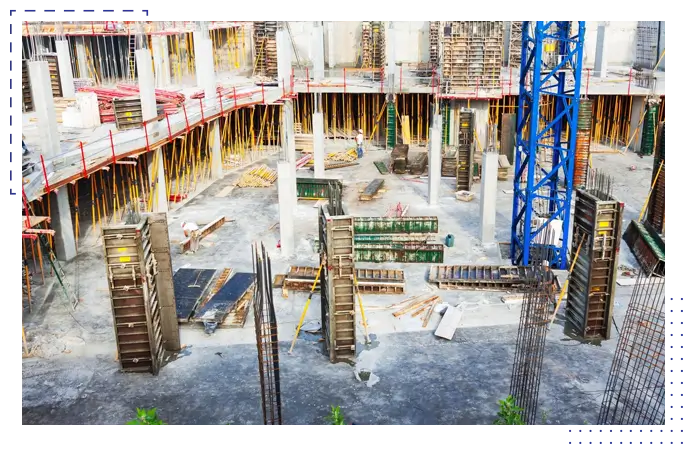Commercial building construction process