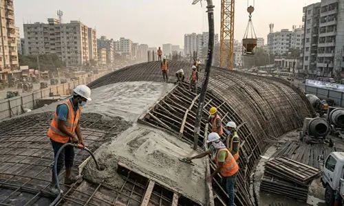 Concrete shell casting