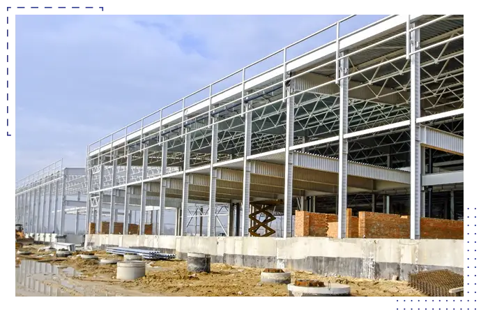 Factory shed construction in Bangladesh