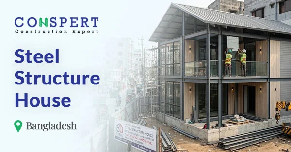 Steel structure house construction in Bangladesh