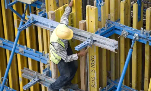 Steel structural frame installation