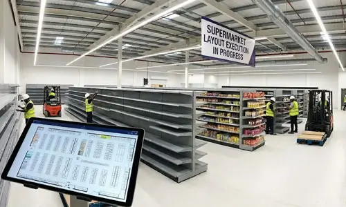 Supermarket layout execution